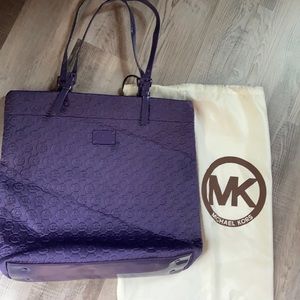 Vibrant Purple MK NeopreneTote with Dust Bag